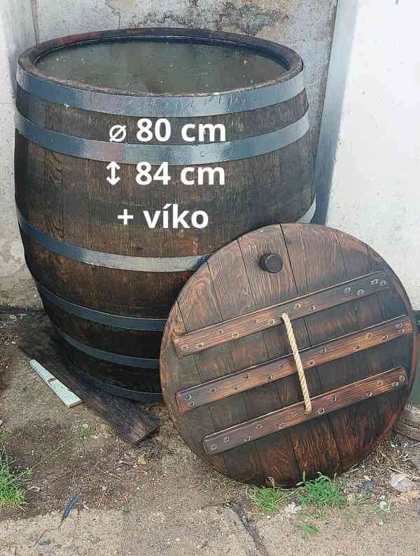 Dřevěné - plastové sudy a kádě 50l - 6500l určeno na vodu. - foto 4