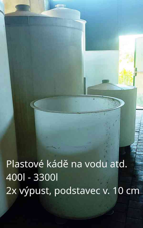 Dřevěné - plastové sudy a kádě 50l - 6500l určeno na vodu. - foto 13