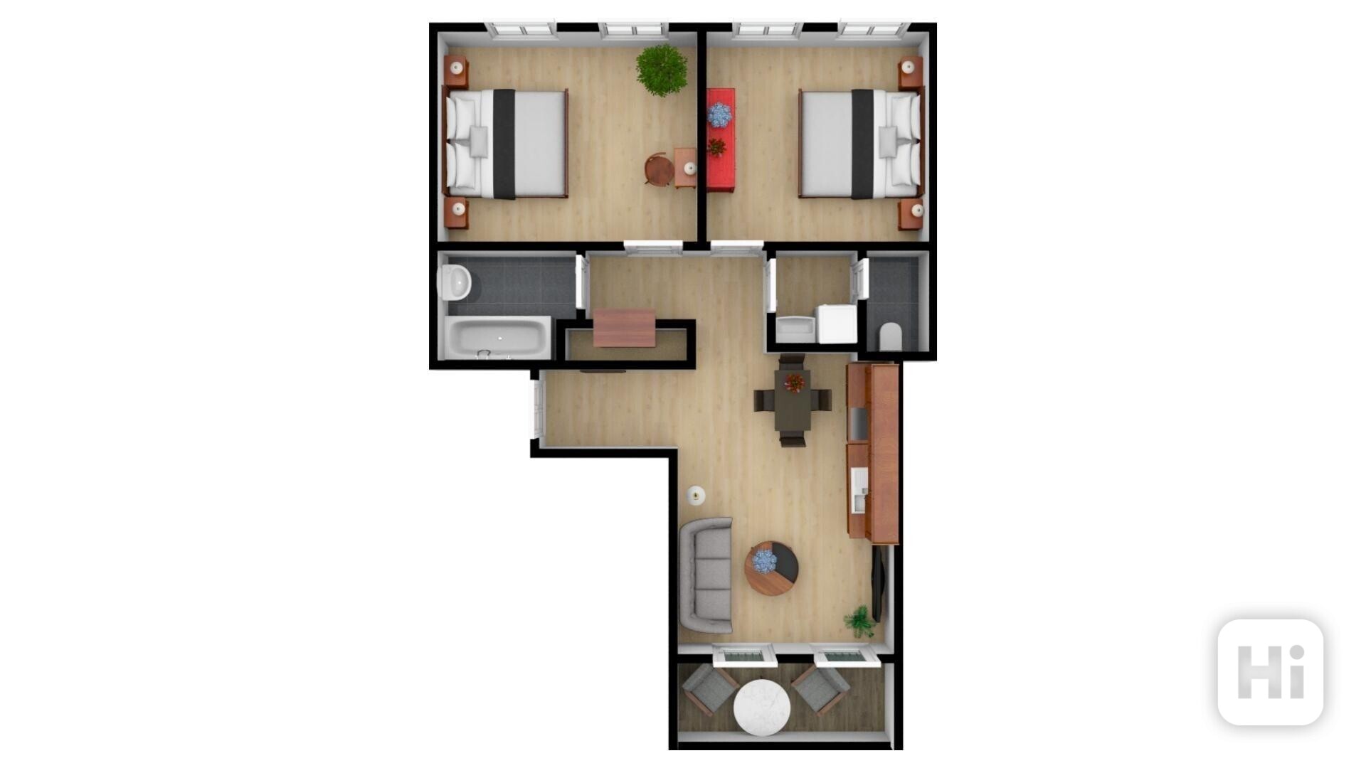 Pronájem bytu 3+kk 66,5m2,balkon, výtah - foto 26