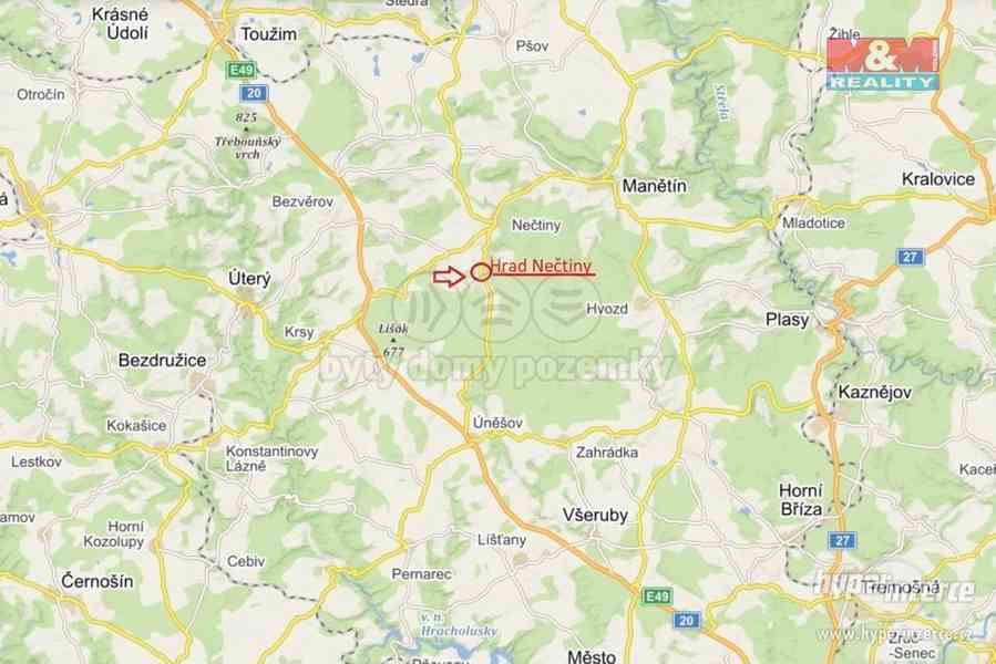 Prodej, stavební pozemek, 6000 m2, Hrad Nečtiny, Plzeň-sever - foto 2
