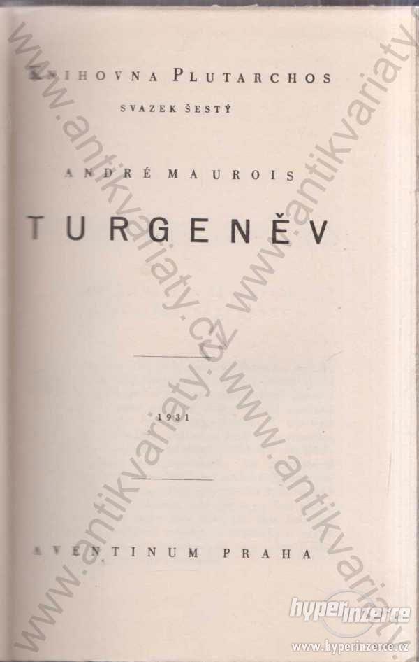 Turgeněv André Maurois knihovna Plutarchos VI. - foto 1