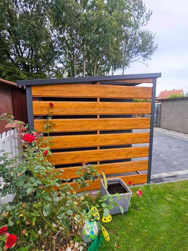 Zahradní domek 5x2m přístřešek 0,8x2m Dvoukřídlá vrata TS829 - foto 3