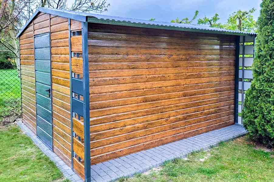 Zahradní domek 2,5x2,5m + přístřešek 1m -  dveře Okno TS712 - foto 2