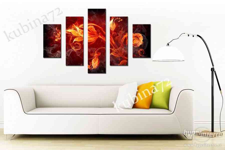Moderní obraz - fotoobraz-100x70 - oheň -pětidílný - foto 2