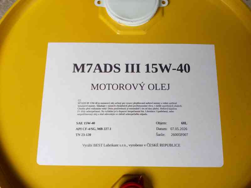 motorový olej M7ADS III 15w40 - foto 3