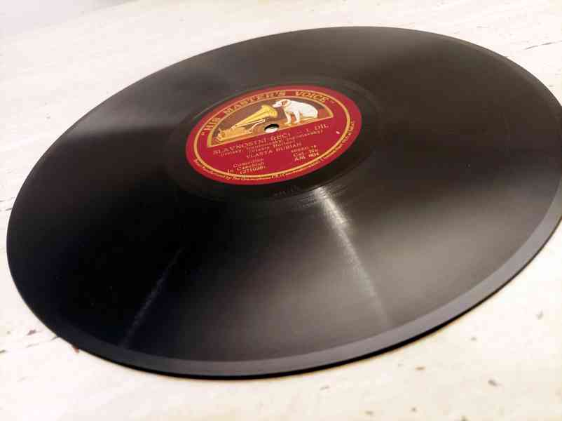Vlasta Burian - šelaková gramofonová deska z roku 1928  - foto 6