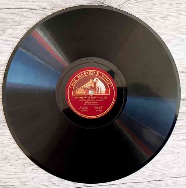 Vlasta Burian - šelaková gramofonová deska z roku 1928  - foto 3
