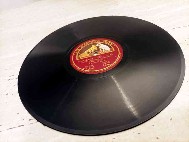 Vlasta Burian - šelaková gramofonová deska z roku 1928  - foto 7