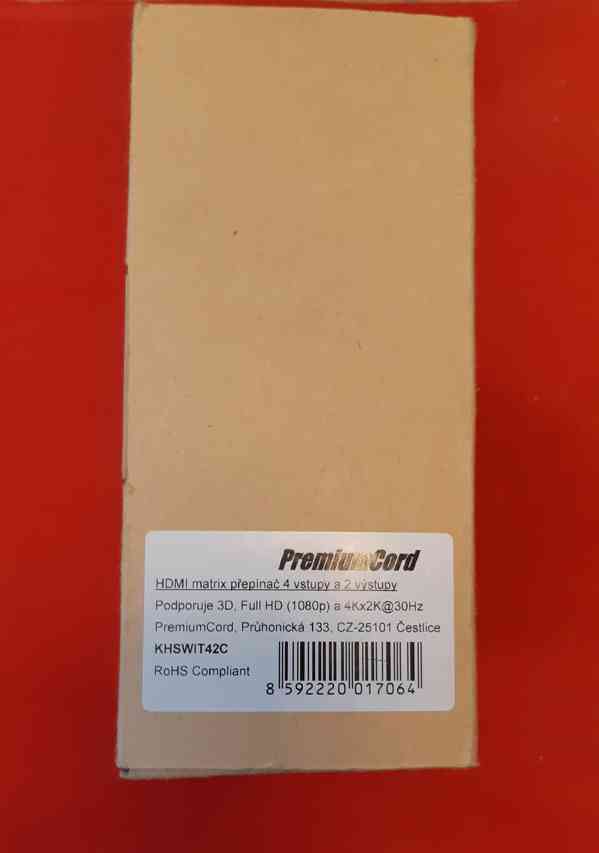 HDMI Matrix přepínač, 4x vstup -2x výstup, Premium Cord - foto 2
