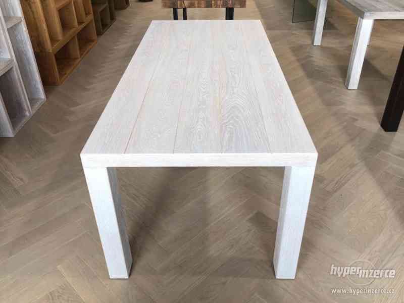 Dubový stůl bělený kartáčovaný 2100x950 mm - foto 3