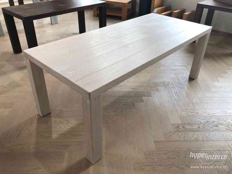 Dubový stůl bělený kartáčovaný 2100x950 mm - foto 5