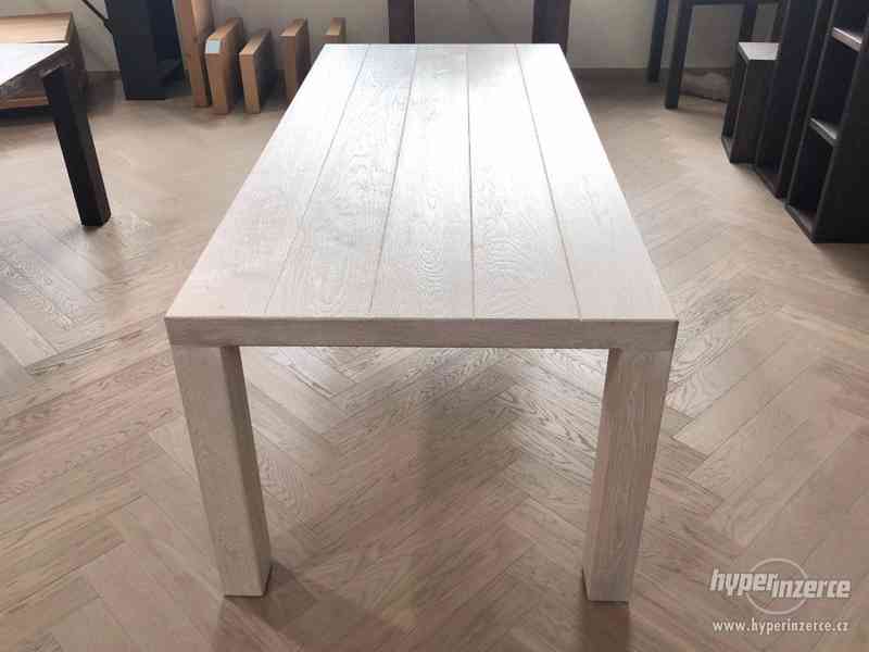 Dubový stůl bělený kartáčovaný 2100x950 mm - foto 6