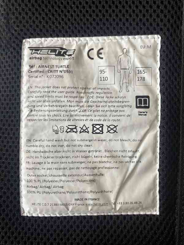 Moto airbagová vesta Helite Turtle / Dainese - foto 3