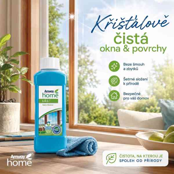 Čisticí eko prostředek na sklo LOC Glass Amway Home - foto 2