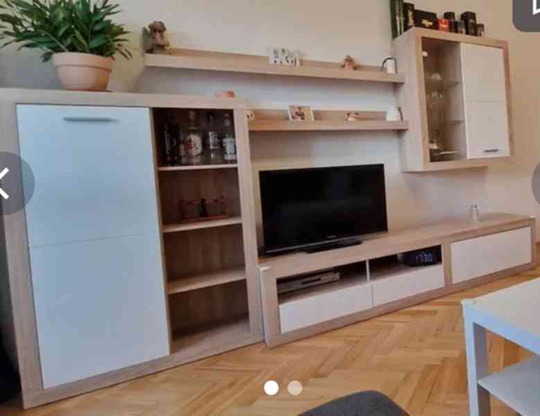 Obývací stěna dub sonoma bílá 