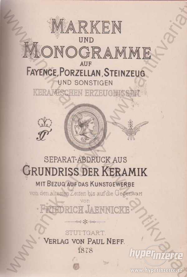 Marken und Monogramme Friedrich Jaennicke 1878 - foto 1