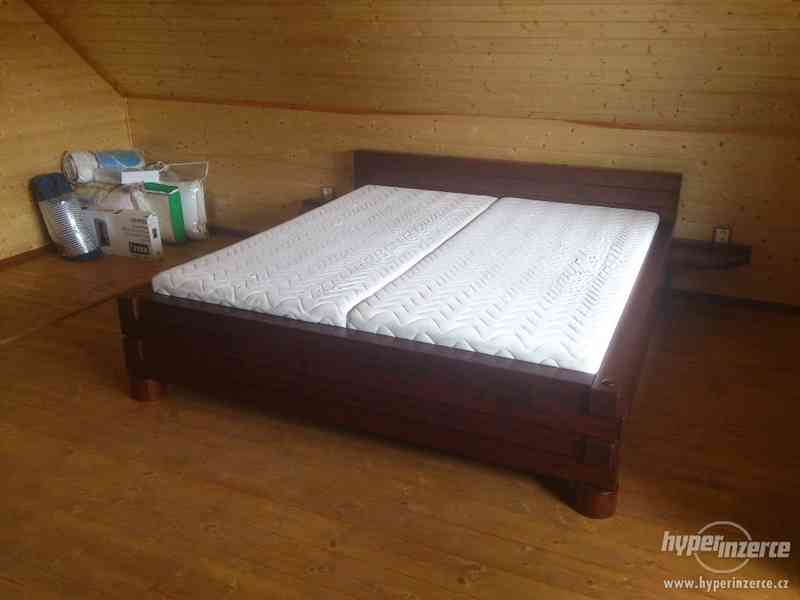 Postel masiv, dvoulužko, manželská postel - foto 6