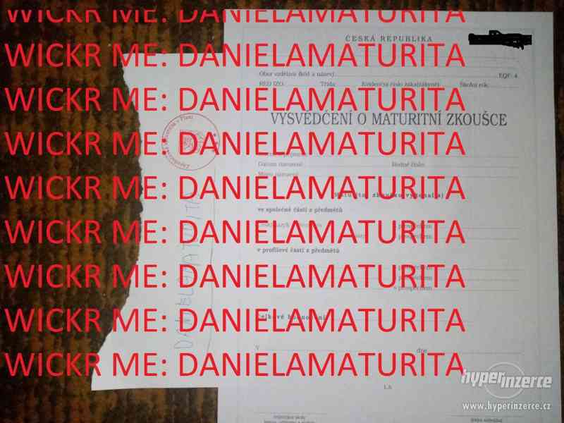 Prodej maturity, výučního listu, diplomů - foto 1