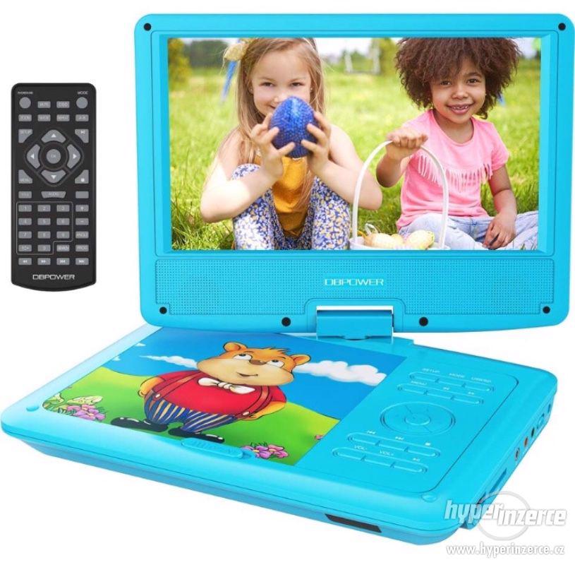 Krásný dětský modrý DVD přehrávač s medvidkem - 12V a 220V - foto 1