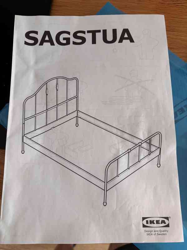 Postel 140x200 Sagstua Ikea - foto 5