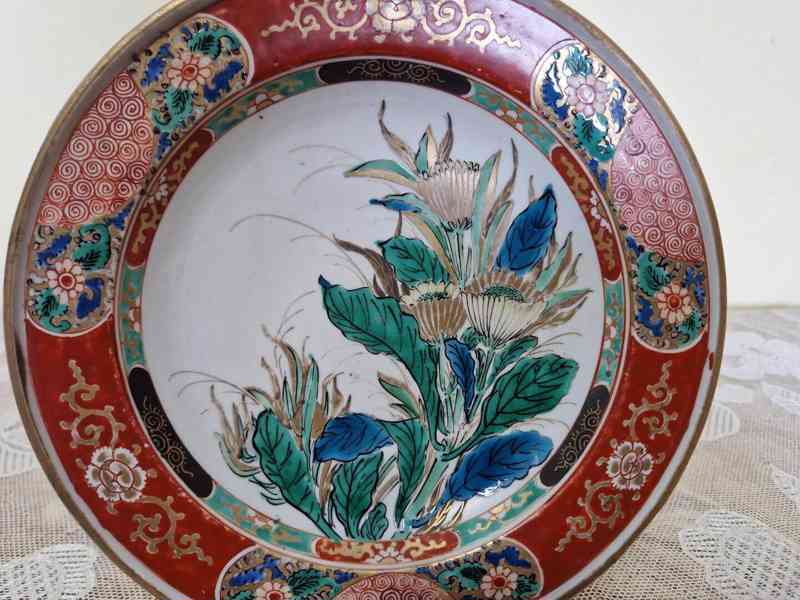 Krásný velmi starý pestře malovaný Talíř Japonsko - foto 2