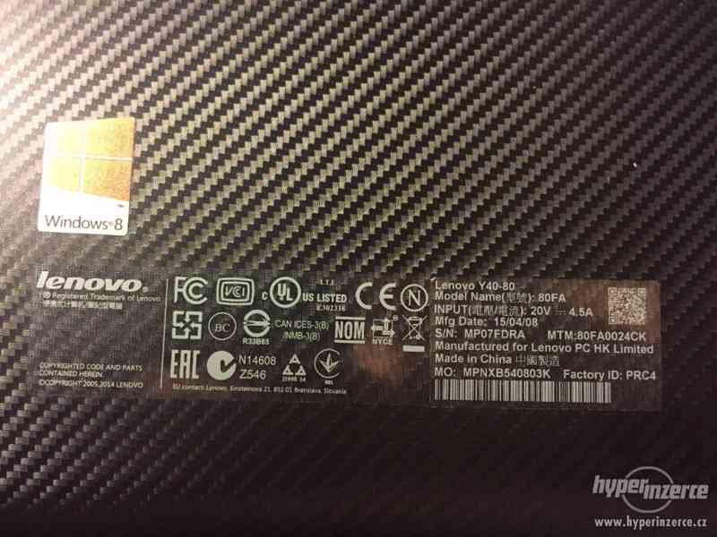 Prodám NT Lenovo Y40-80 - foto 7