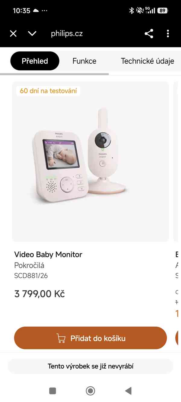 Chůvička Philips - TOP STAV - vše viz foto... - foto 4