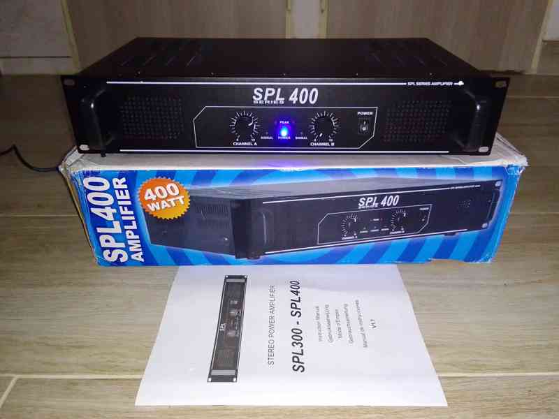 Zesilovač Skytec SPL 400,  400/1200W, nový, nepoužitý levně  - foto 1