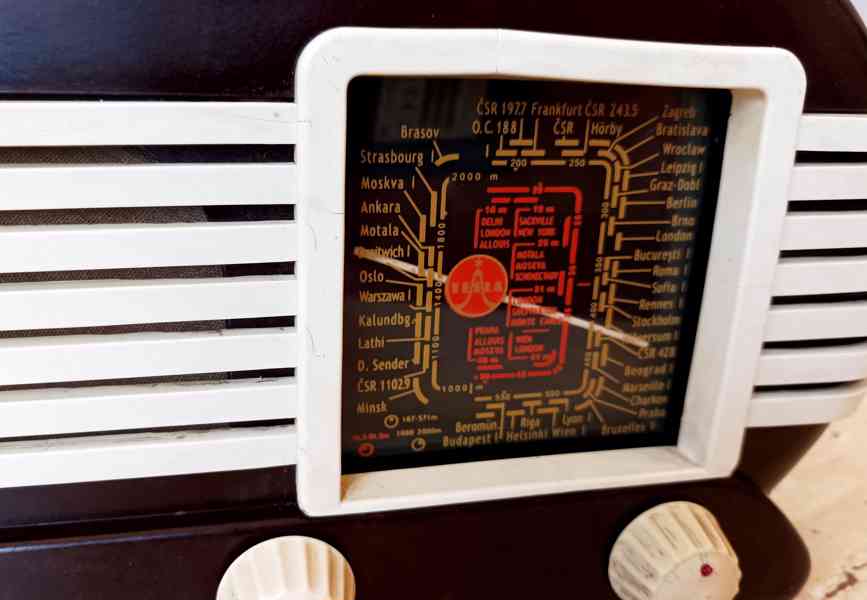 Starožitné rádio Tesla Talisman 307U, excelentní stav   - foto 9