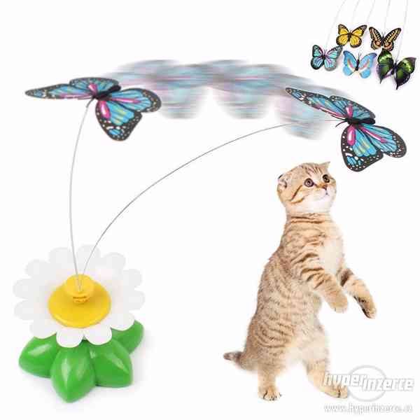 Elektrický rotační motýl - hračka pro kočky/koťata - foto 1