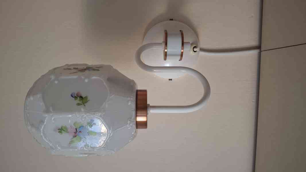 retro 5 ramenný lustr DRUKOV-bílá-mosaz - foto 5