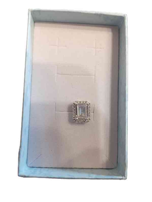 zirkonové diamantové náušnice moisanit - silver 925 plated - foto 5