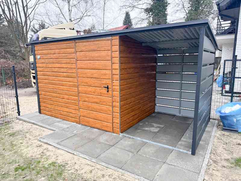 Zahradní domek 3x2m + přístřešek 1,5m -  dveře -  TS965 - foto 3