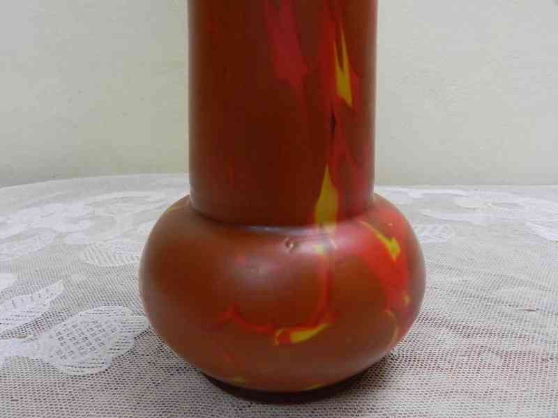 Zajímavá stará Autorská oranžová Váza - foto 5