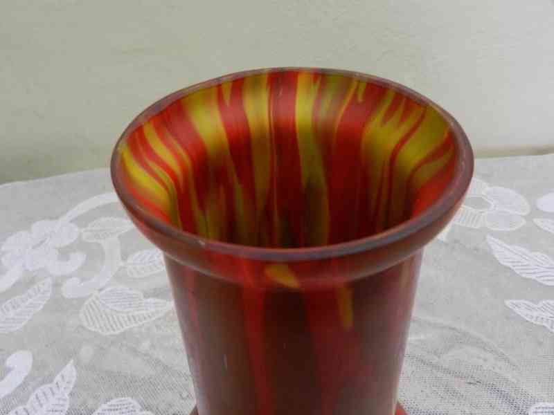 Zajímavá stará Autorská oranžová Váza - foto 3