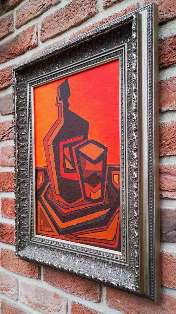 Originální obraz akryl na plátně "Zátiší s rumem" - foto 5