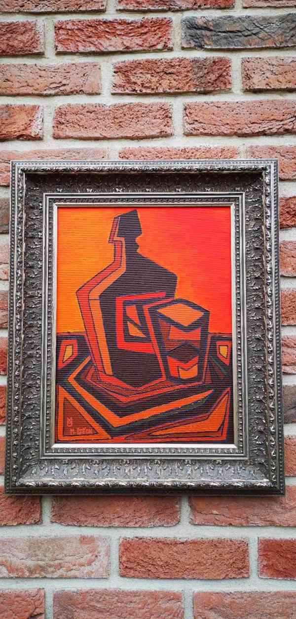 Originální obraz akryl na plátně "Zátiší s rumem" - foto 6