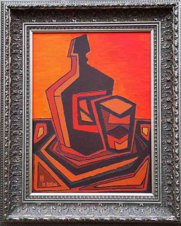 Originální obraz akryl na plátně "Zátiší s rumem" - foto 1
