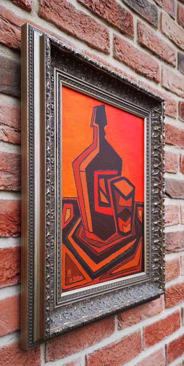 Originální obraz akryl na plátně "Zátiší s rumem" - foto 4