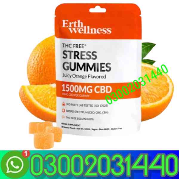 THC Free STRESS Gummies Vegan Juicy Orange in Khushab=030020 - foto 1