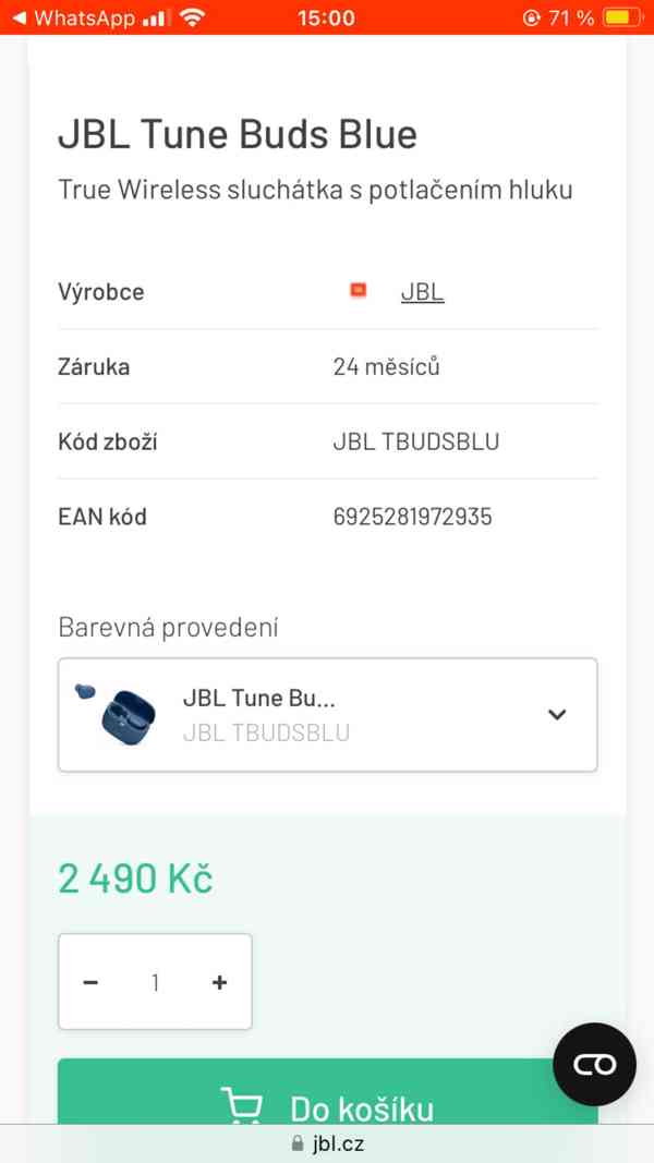 Prodám JBL Tune Buds Blue - foto 4