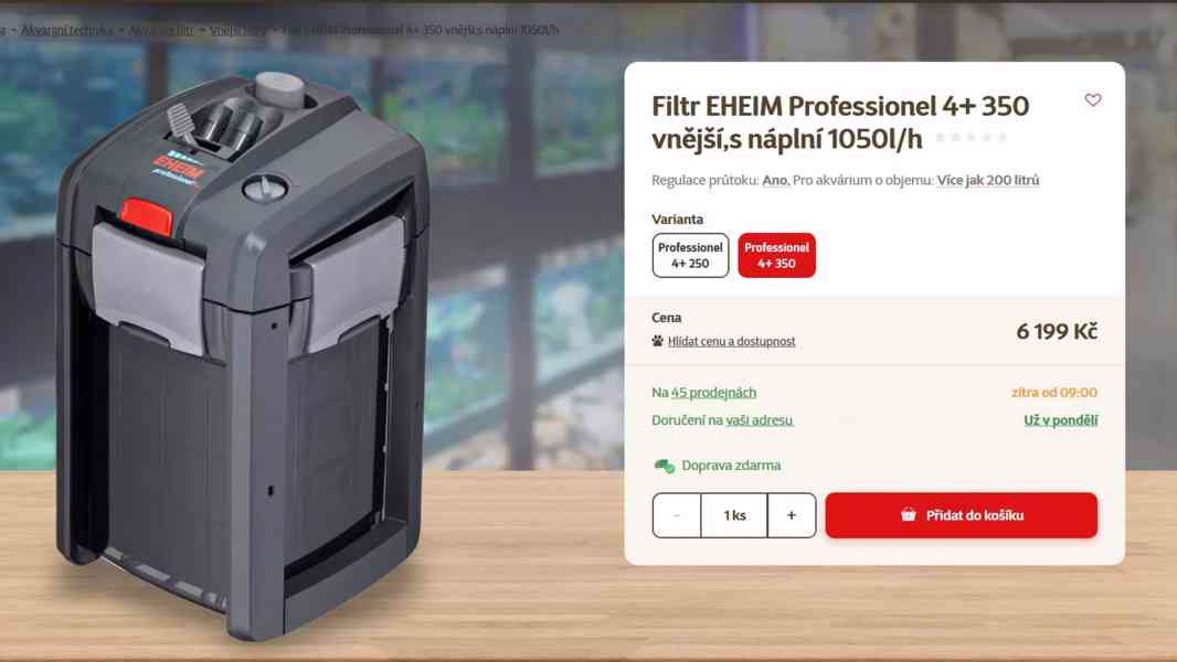 Akvarijní filtr eheim professionel 4+ 350 - foto 2