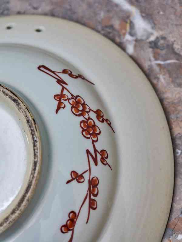 Japonský porcelánový holicí talíř Imari v dárkové krabici - foto 12