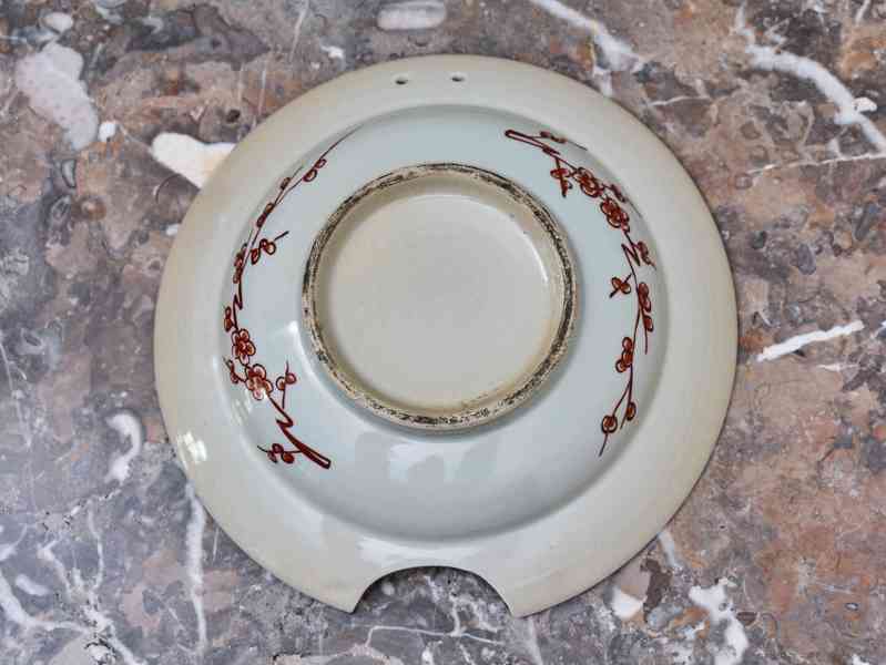 Japonský porcelánový holicí talíř Imari v dárkové krabici - foto 11