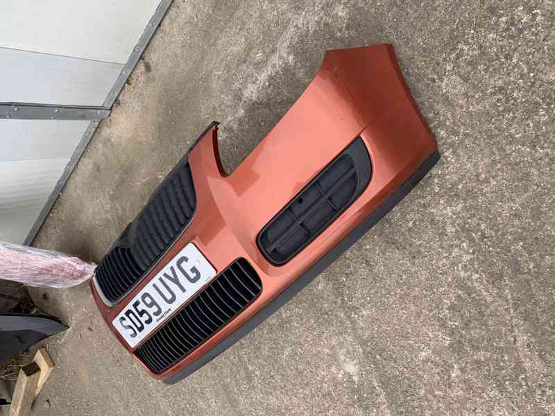 predni naraznik SKODA FABIA 2 II ROOMSTER oranzovy - foto 4