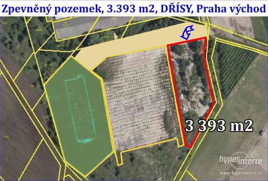Prodej komerčního pozemku 3 393 m2, Praha východ - Dřísy - foto 1