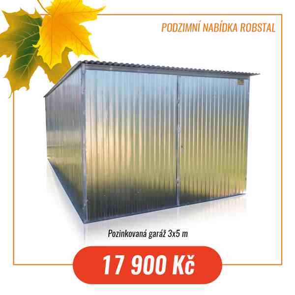 Plechové garáže, typizované,stavební,pozinkované AKCE 16 000 - foto 5