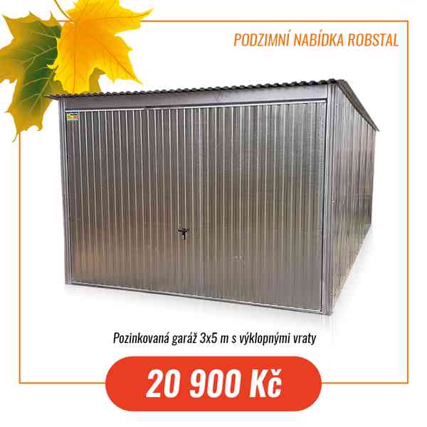Plechové garáže, typizované,stavební,pozinkované AKCE 16 000 - foto 1