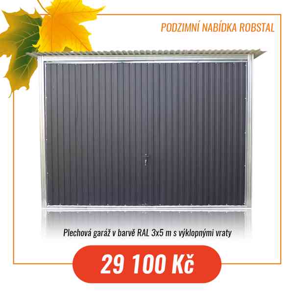 Plechové garáže, typizované,stavební,pozinkované AKCE 16 000 - foto 4
