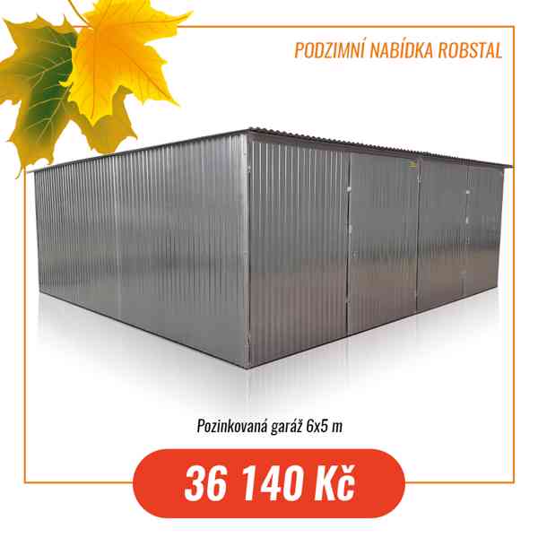 Plechové garáže, typizované,stavební,pozinkované AKCE 16 000 - foto 3